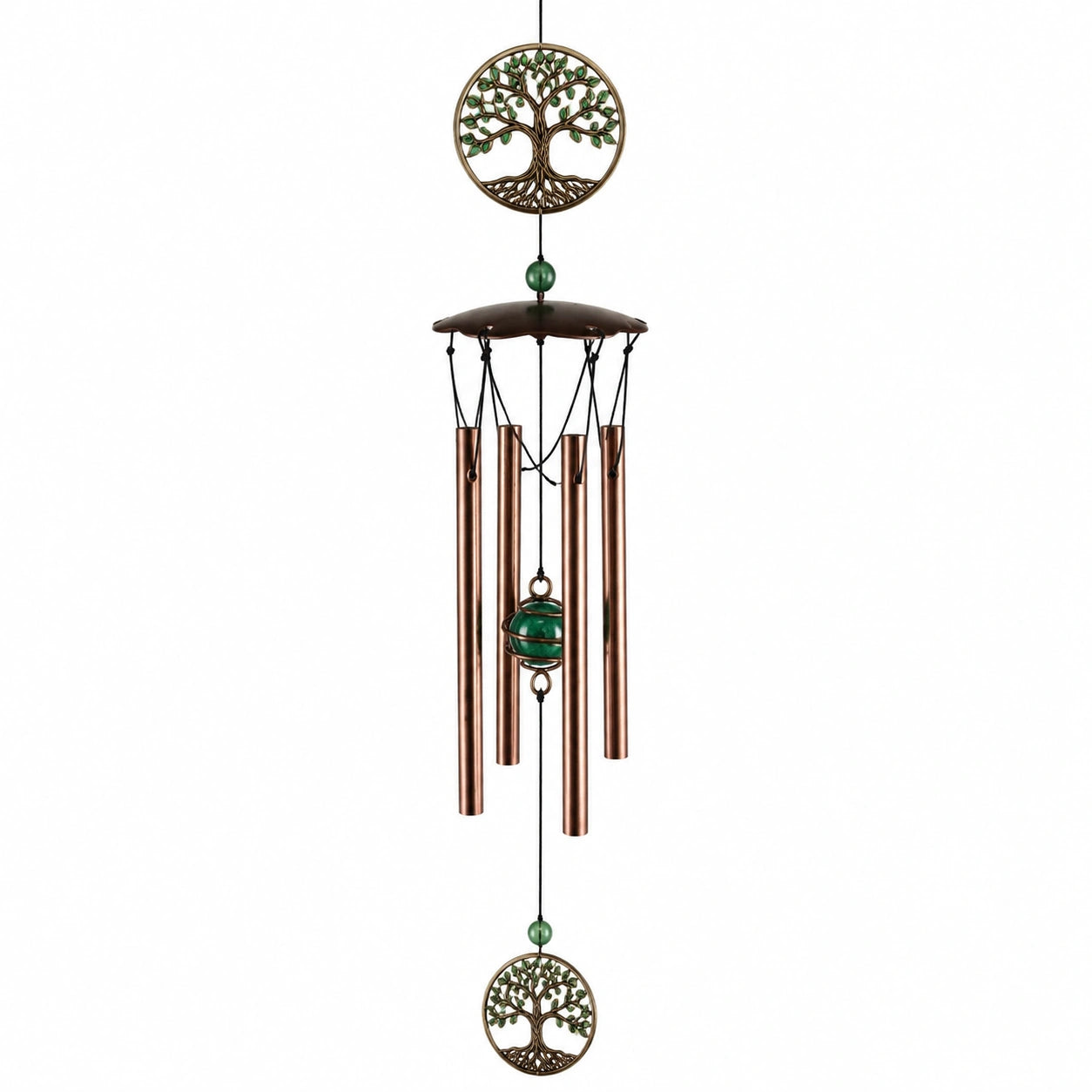 Campanilla de Viento Árbol de la Vida 80cm Verde Cobrizo