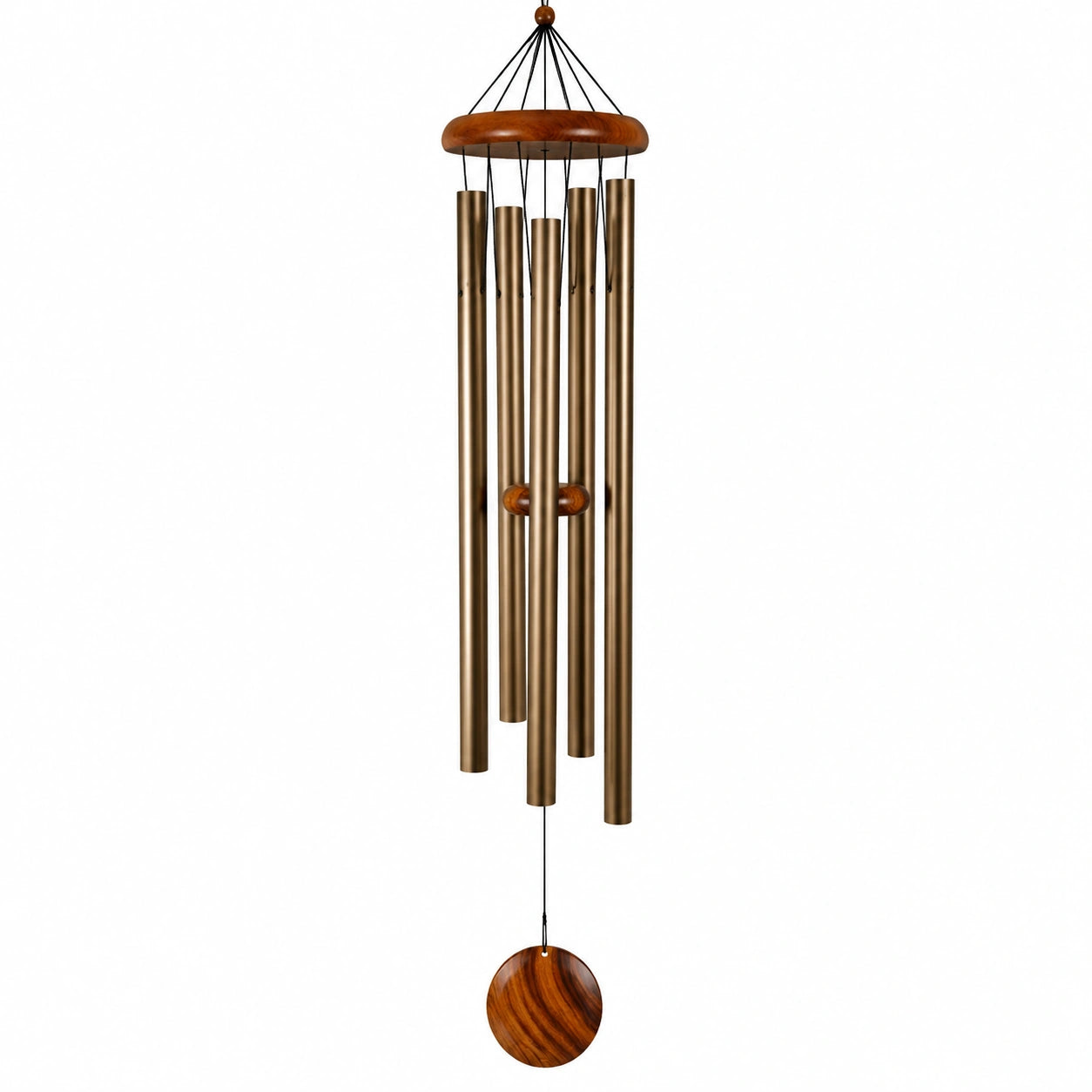 Campanilla de Viento de Metal para Exterior 80 cm Bronce