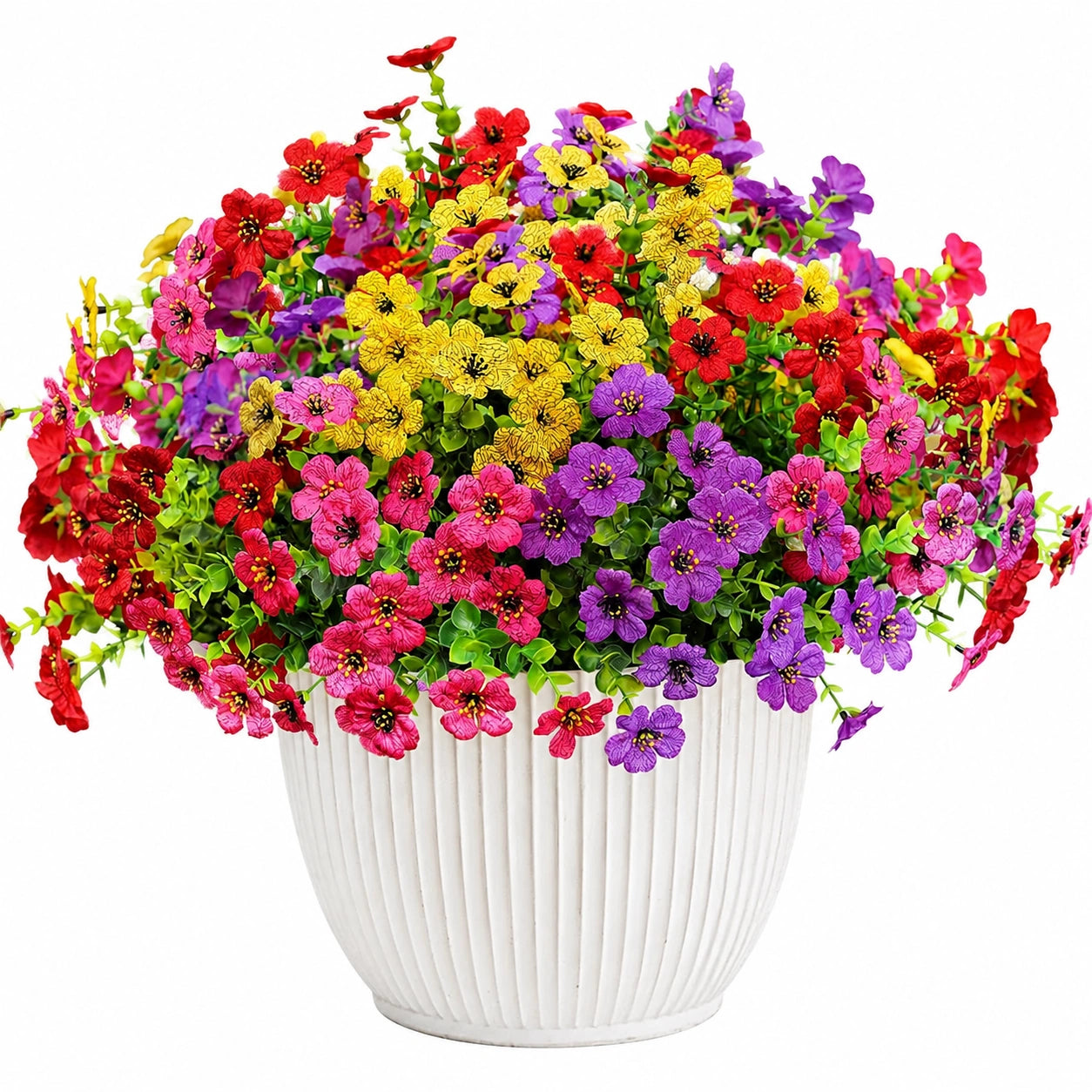 Arreglo Floral Artificial Multicolor en Maceta 30cm