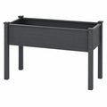 Jardinera Elevada de Madera 90x40x70 cm Gris Oscuro