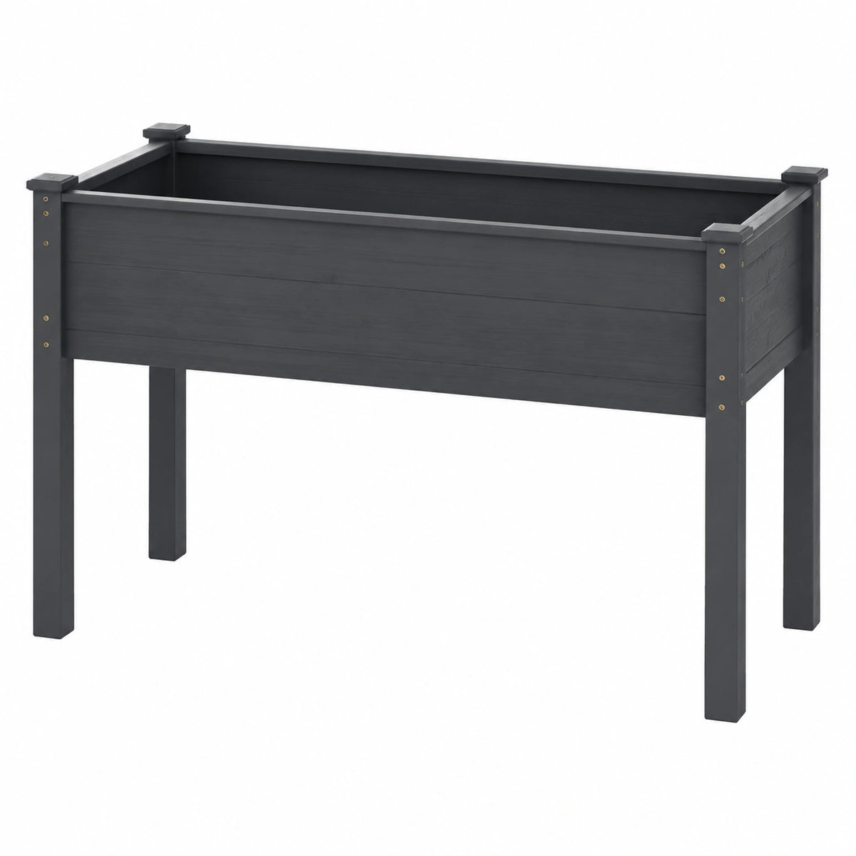Jardinera Elevada de Madera 90x40x70 cm Gris Oscuro